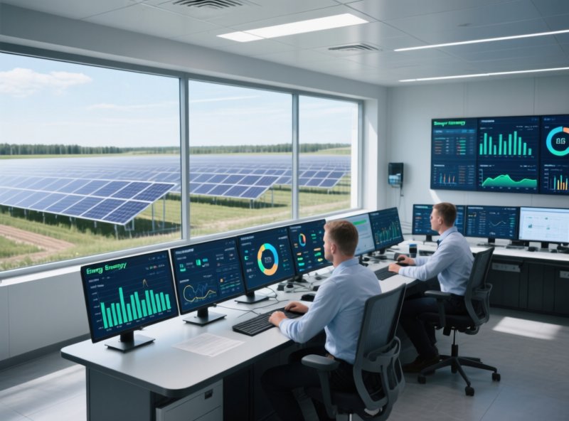 Solar Power Plant Control Room
